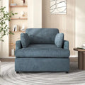 37 Accent Chair with Plastic Legs and Decorative Pillows