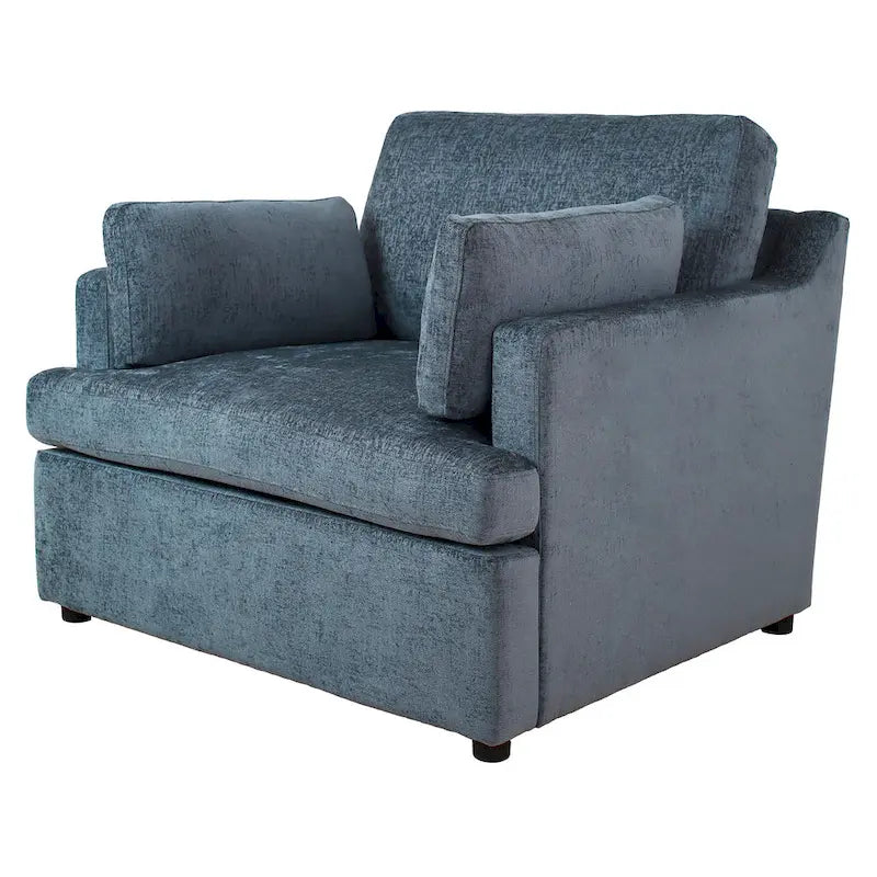 37 Accent Chair with Plastic Legs and Decorative Pillows