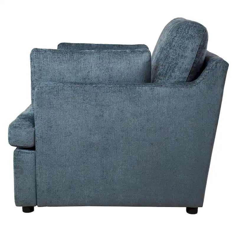 37 Accent Chair with Plastic Legs and Decorative Pillows