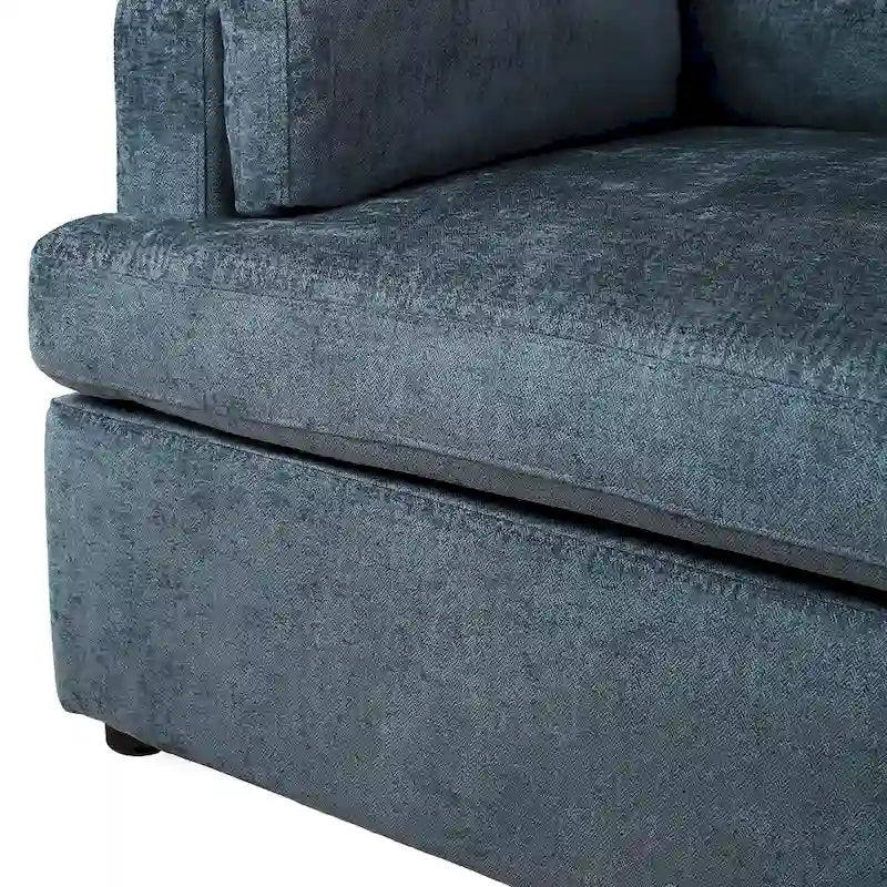 37 Accent Chair with Plastic Legs and Decorative Pillows