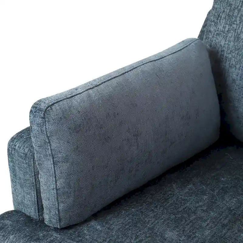 37 Accent Chair with Plastic Legs and Decorative Pillows