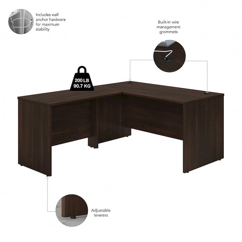 60W L Shaped Desk with 42W Return