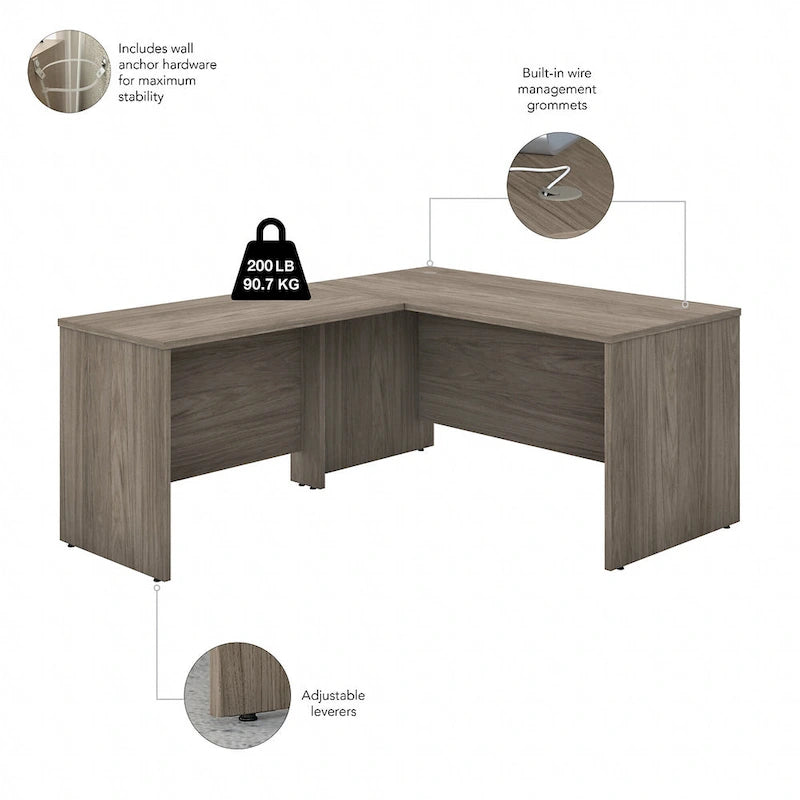 60W L Shaped Desk with 42W Return