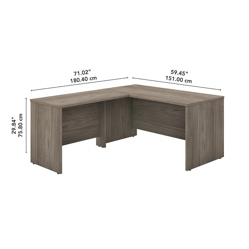 60W L Shaped Desk with 42W Return
