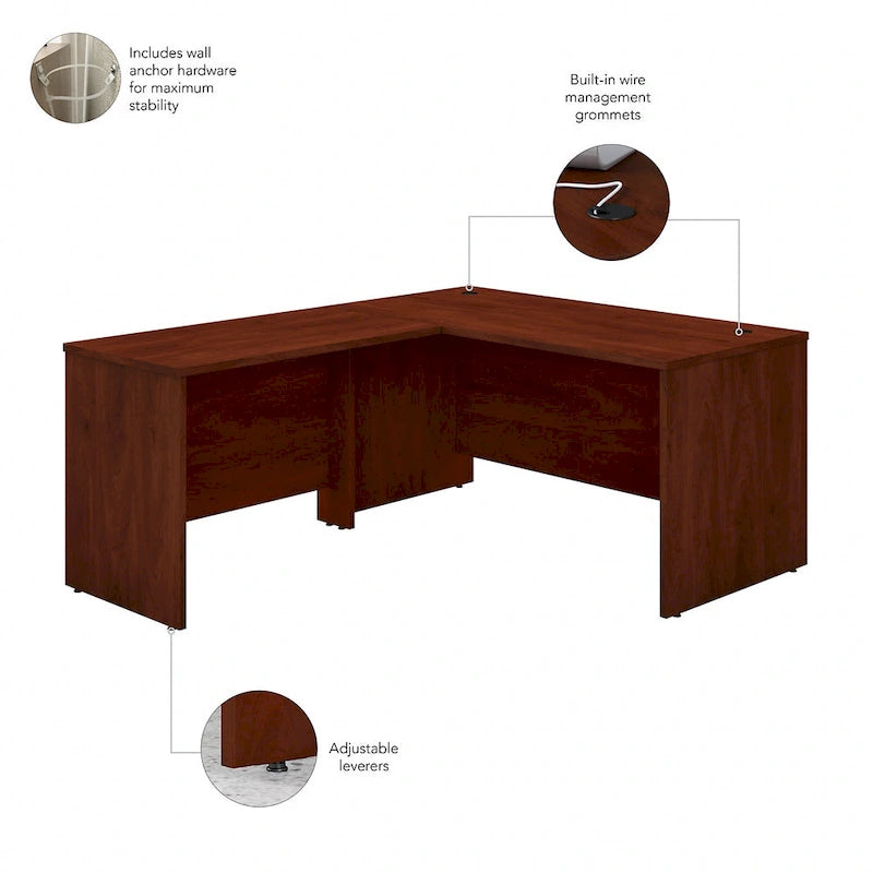 60W L Shaped Desk with 42W Return