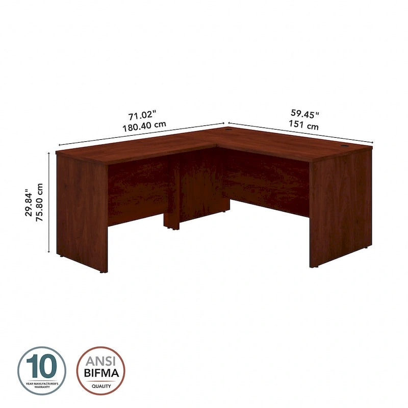 60W L Shaped Desk with 42W Return