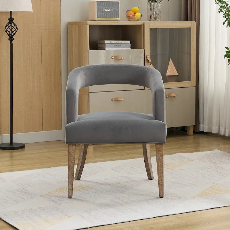 25.79 Wide Modern Barrel Open Back Upholstered Accent Chair