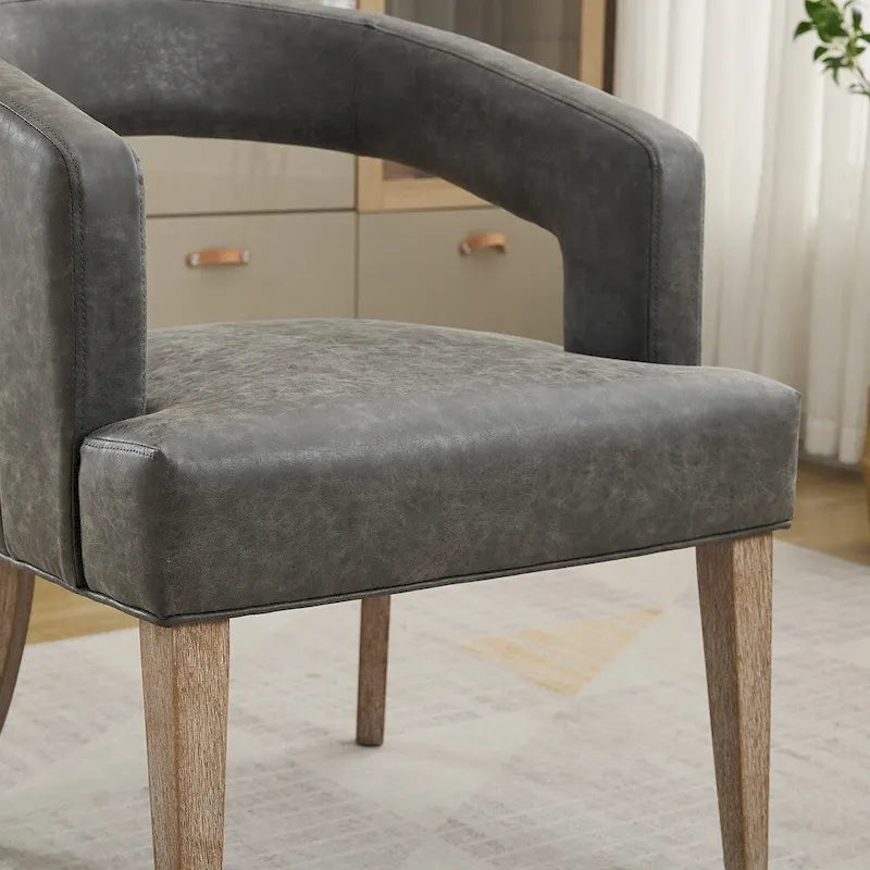 25.79 Wide Modern Barrel Open Back Upholstered Accent Chair