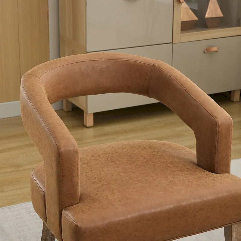 25.79 Wide Modern Barrel Open Back Upholstered Accent Chair