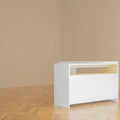 4-Drawer Desk Vanity Sideboard Bedroom Dresser Chest Of Drawers White