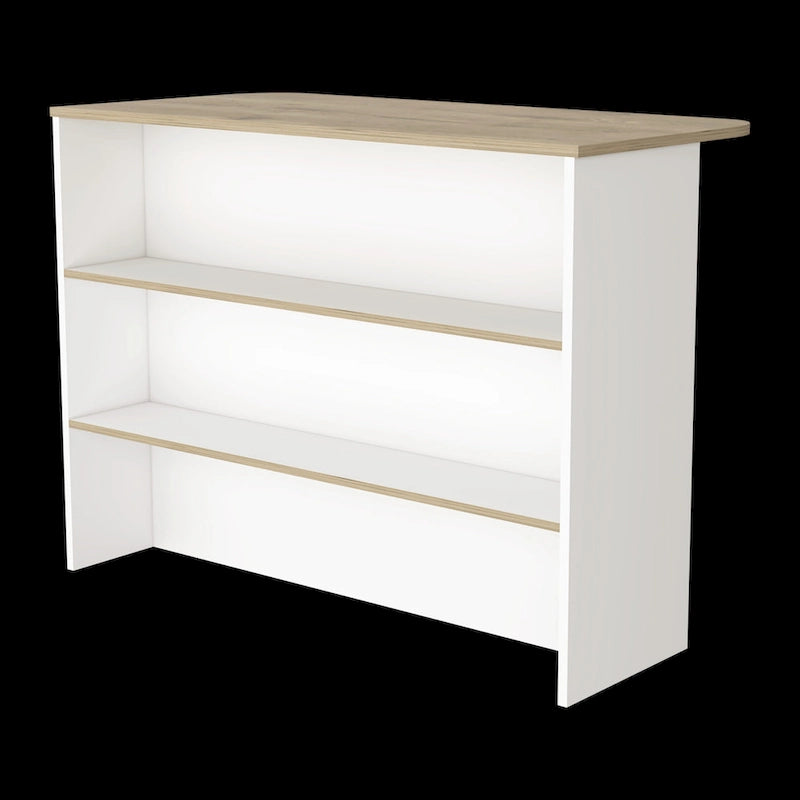 Kitchen Island, Kitchen Bar with 3-Tier Shelves