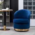 Contemporary Velvet Swivel Accent Chair, Blue