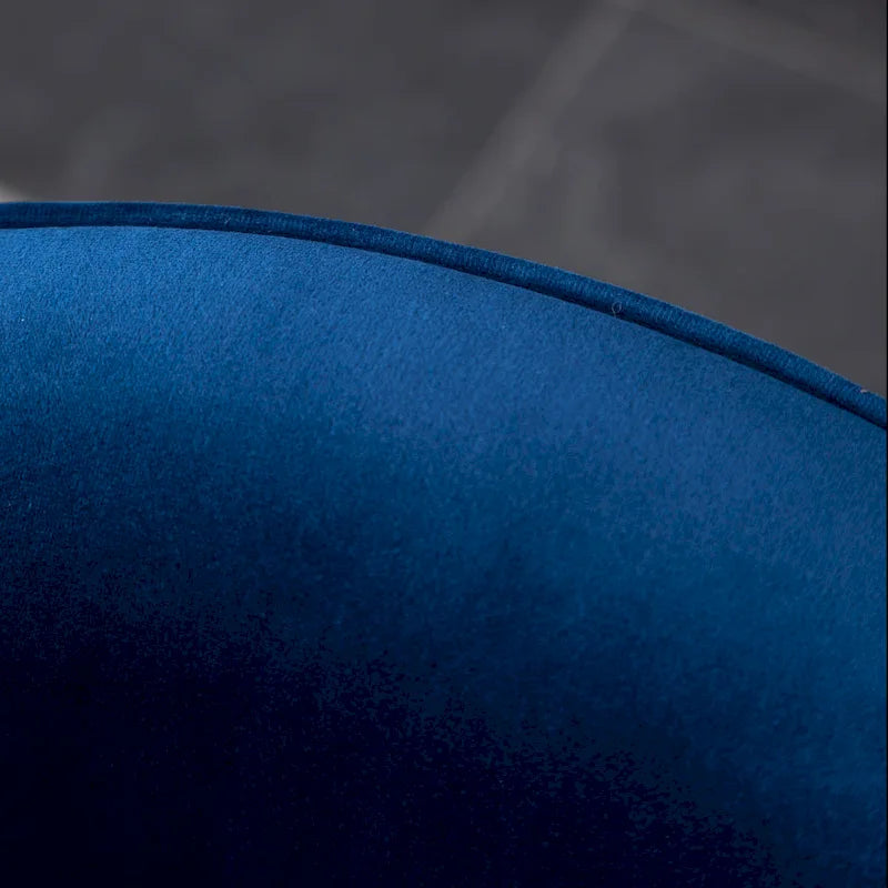 Contemporary Velvet Swivel Accent Chair, Blue