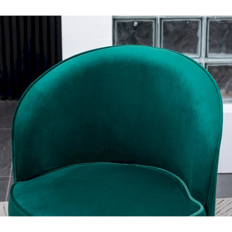 Contemporary Velvet Swivel Accent Chair, Blue