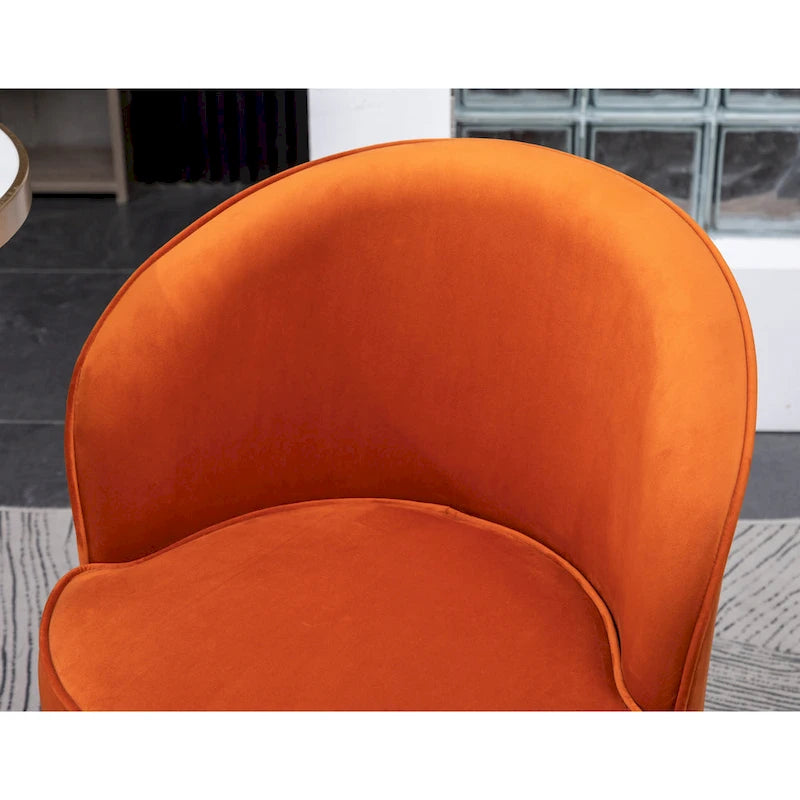 Contemporary Velvet Swivel Accent Chair, Blue