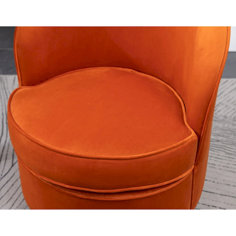 Contemporary Velvet Swivel Accent Chair, Blue