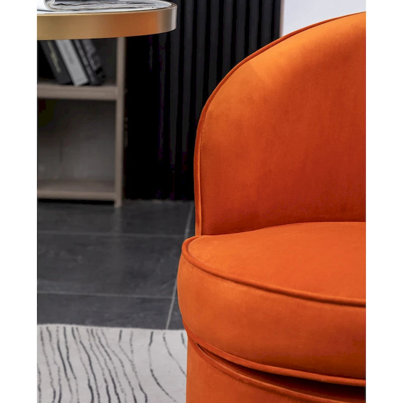 Contemporary Velvet Swivel Accent Chair, Blue