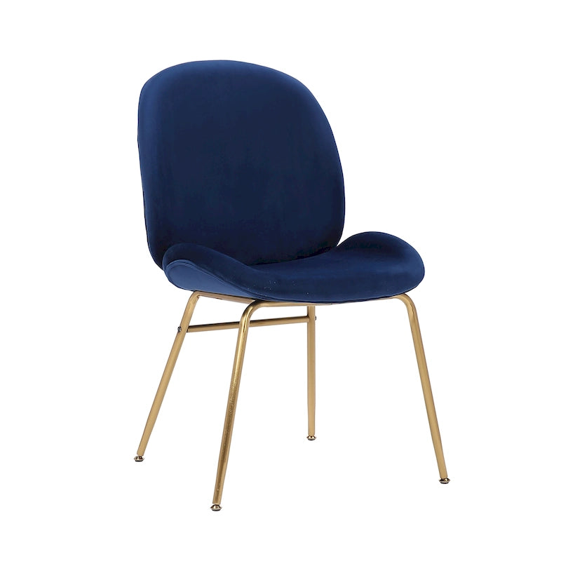Velvet Gold Leg Dining Chair