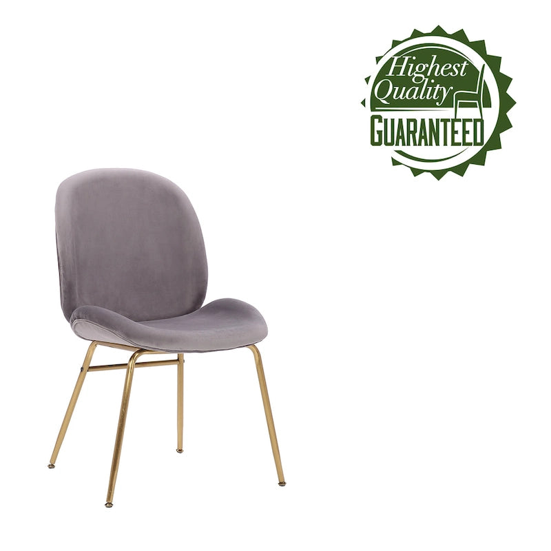 Velvet Gold Leg Dining Chair
