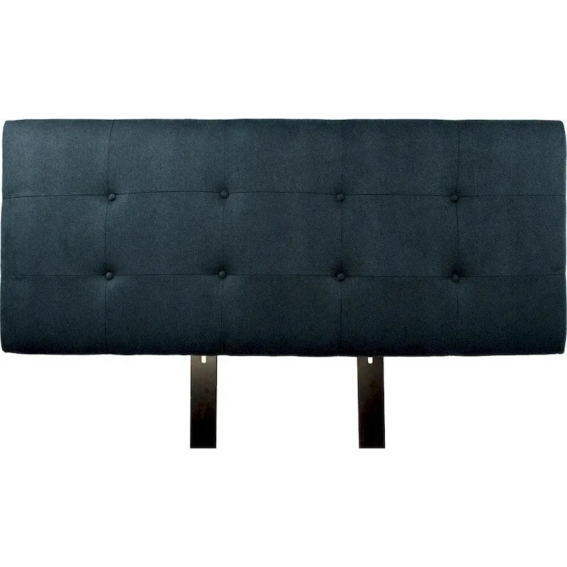 Button Tufted Navy Upholstered Headboard