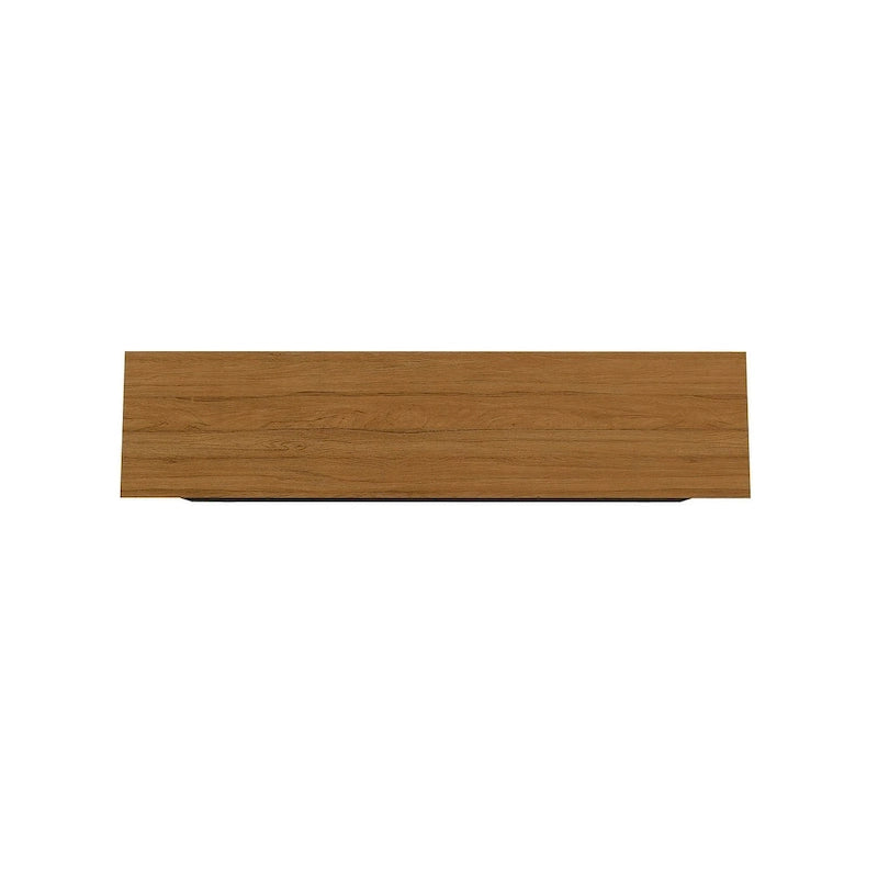 62.99 Sideboard with Solid Wood Legs and 2 Cabinets in Off White and Cinnamon