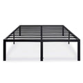 Queen size 18-inch High Rise Heavy Duty Metal Platform Bed Frame with Steel Slats