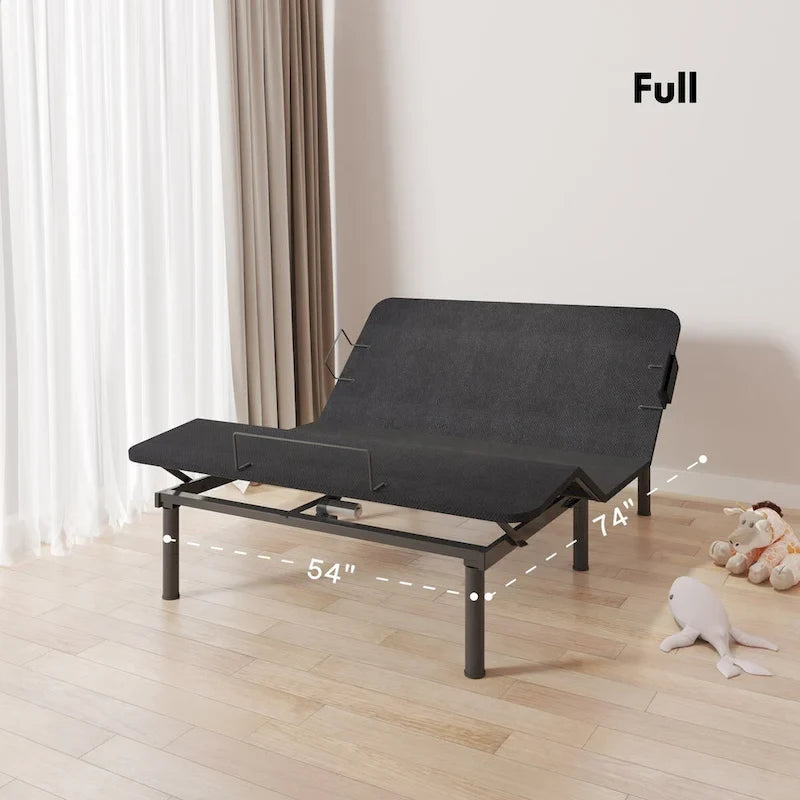 Twin XL/Queen/Split King Size Adjustable Bed Frame, Zero Clearance, Zero Gravity, Mattress Holder