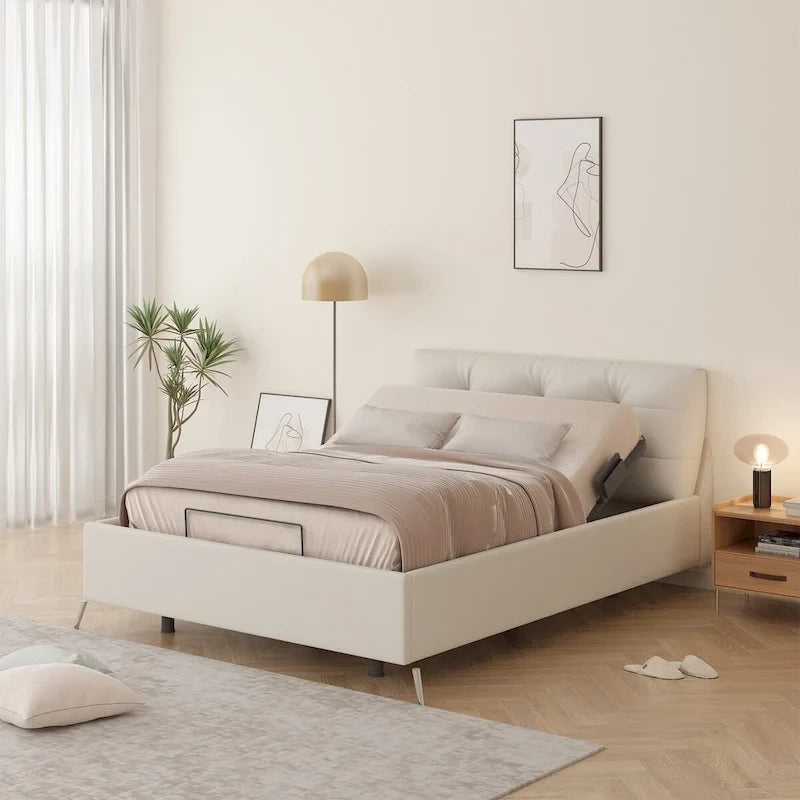 Twin XL/Queen/Split King Size Adjustable Bed Frame, Zero Clearance, Zero Gravity, Mattress Holder