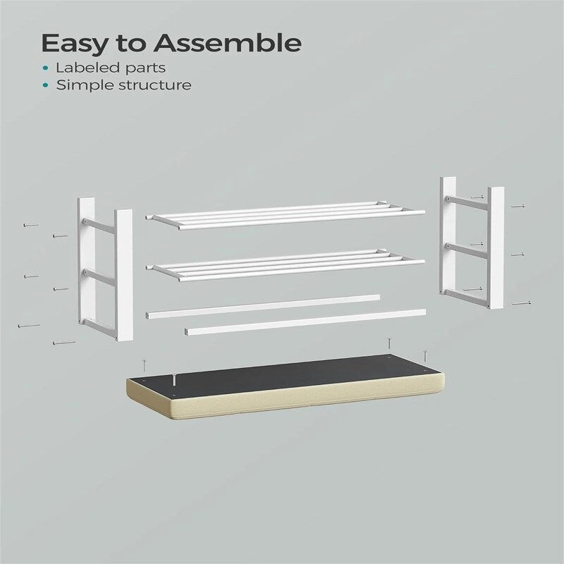 Entryway Bench with Cushion - 12.2D x 31.9W x 19.3H