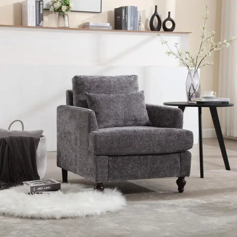 Modern Accent Chair Lounge Chair, Wood Frame Armchair
