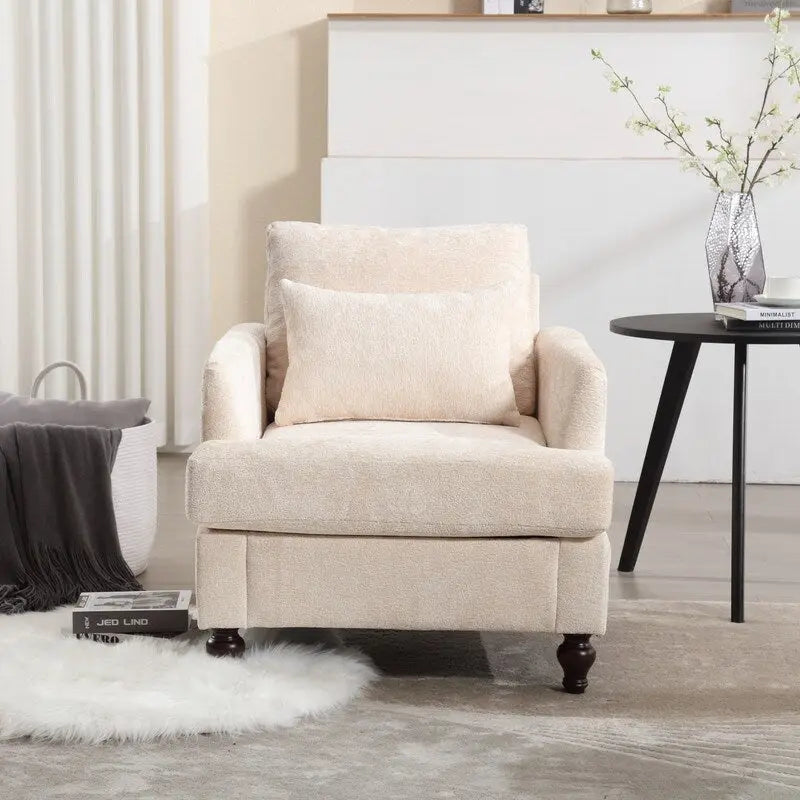 Modern Accent Chair Lounge Chair, Wood Frame Armchair