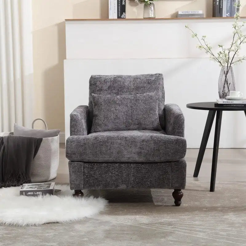 Modern Accent Chair Lounge Chair, Wood Frame Armchair