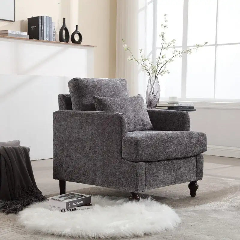 Modern Accent Chair Lounge Chair, Wood Frame Armchair