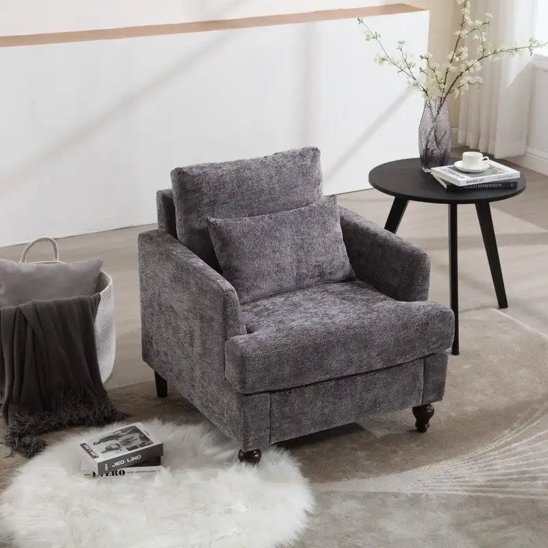 Modern Accent Chair Lounge Chair, Wood Frame Armchair