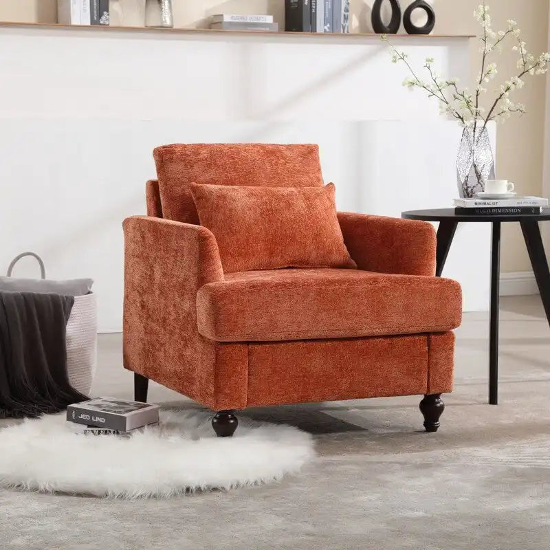 Modern Accent Chair Lounge Chair, Wood Frame Armchair