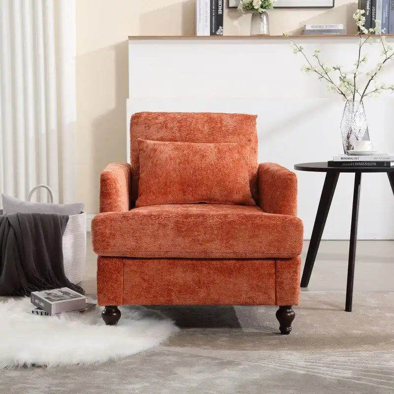 Modern Accent Chair Lounge Chair, Wood Frame Armchair