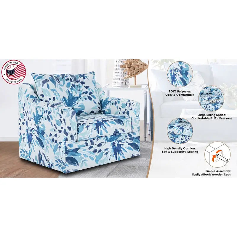 Pillow Back Swivel Chair