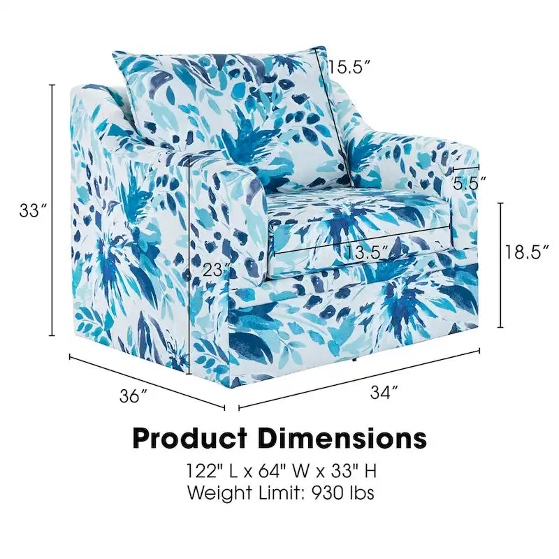 Pillow Back Swivel Chair