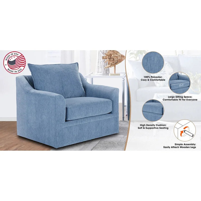 Pillow Back Swivel Chair