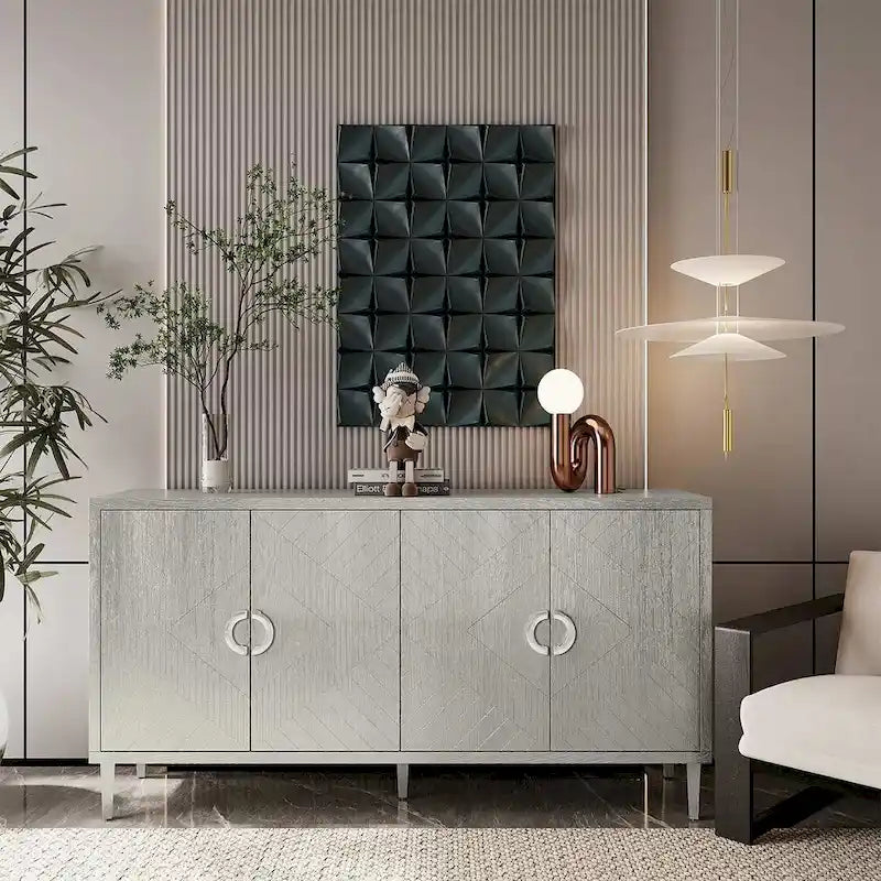 59 Modern and practical 4 doors entry storage cabinet