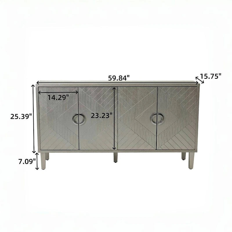 59 Modern and practical 4 doors entry storage cabinet