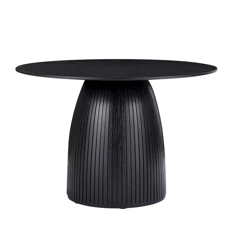 Round Dining Table Kitchen Table Small Space Dining Table MDF for 4-6 People - D 47.24 x H 49.63