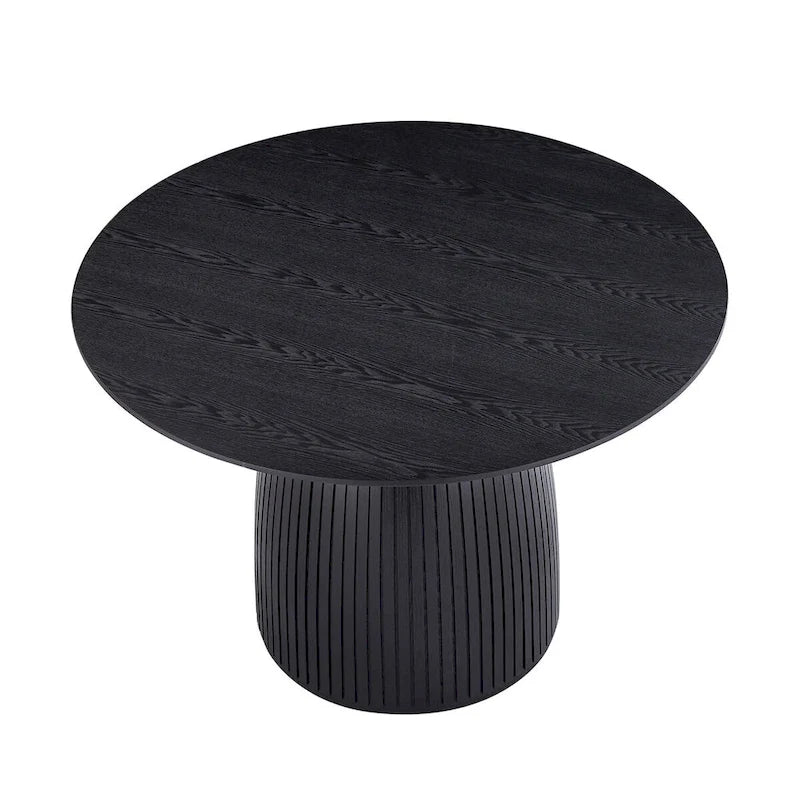 Round Dining Table Kitchen Table Small Space Dining Table MDF for 4-6 People - D 47.24 x H 49.63