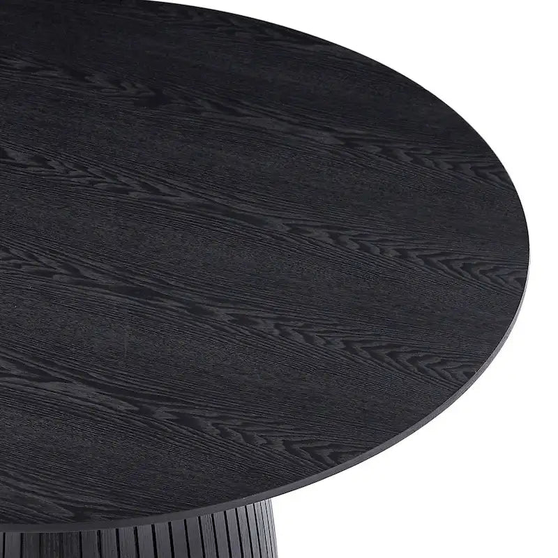 Round Dining Table Kitchen Table Small Space Dining Table MDF for 4-6 People - D 47.24 x H 49.63