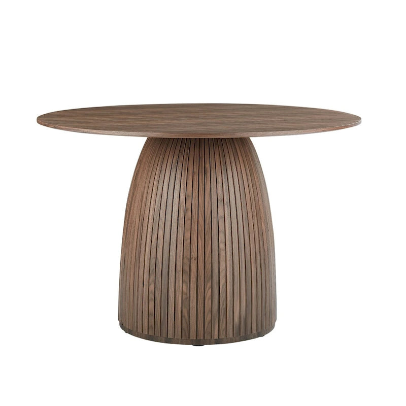 Round Dining Table Kitchen Table Small Space Dining Table MDF for 4-6 People - D 47.24 x H 49.63
