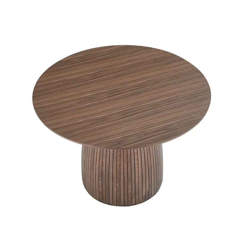 Round Dining Table Kitchen Table Small Space Dining Table MDF for 4-6 People - D 47.24 x H 49.63