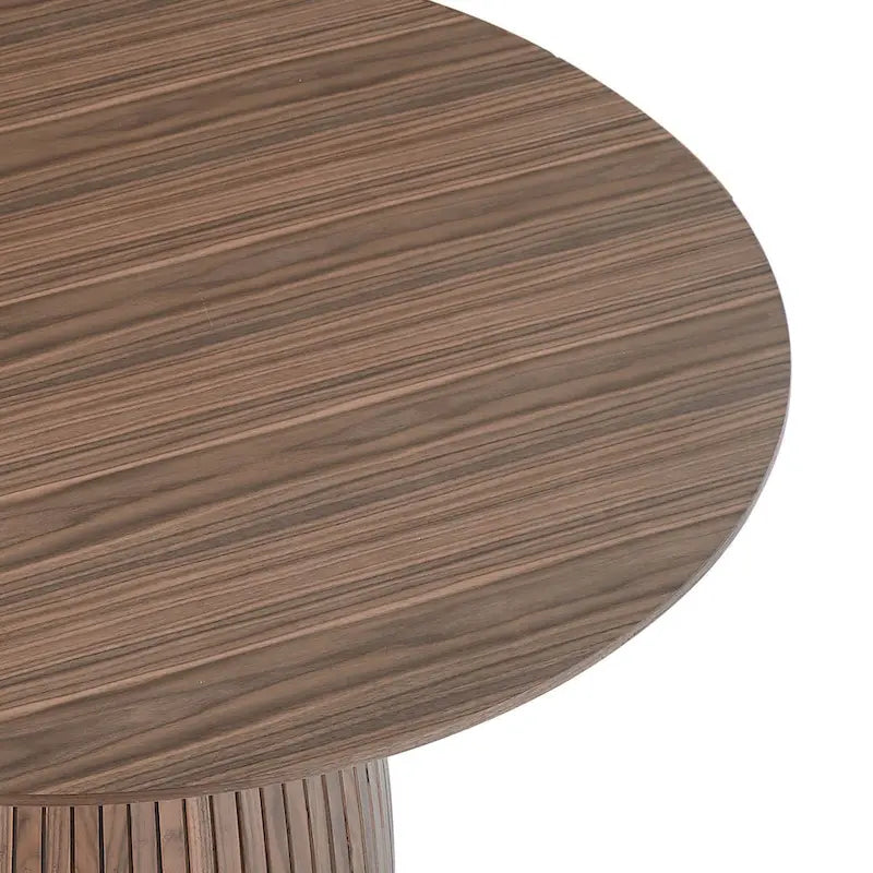 Round Dining Table Kitchen Table Small Space Dining Table MDF for 4-6 People - D 47.24 x H 49.63