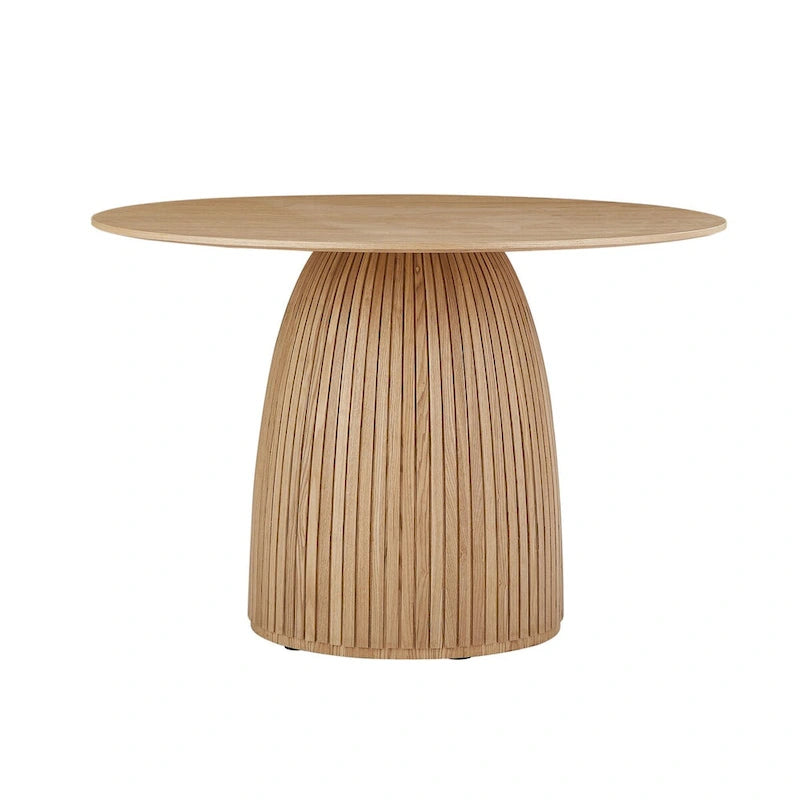 Round Dining Table Kitchen Table Small Space Dining Table MDF for 4-6 People - D 47.24 x H 49.63