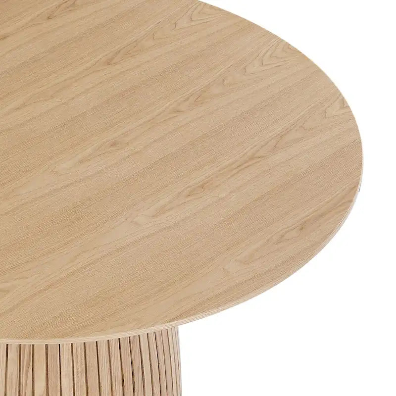 Round Dining Table Kitchen Table Small Space Dining Table MDF for 4-6 People - D 47.24 x H 49.63