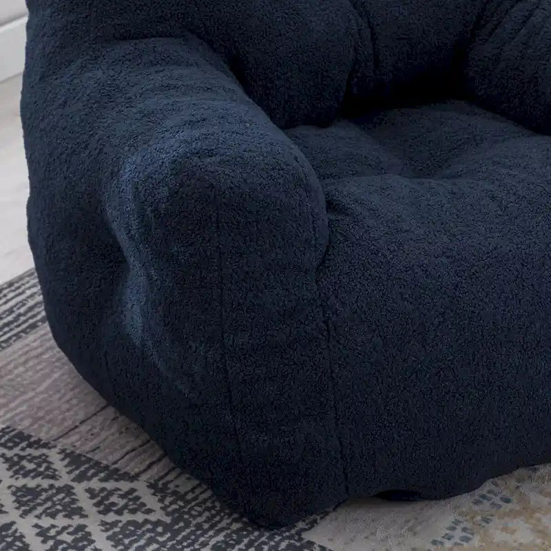 Faux Fur Fabric Bean Bag Chair, Floor Sofa For Living Room, Bedroom Lazy Sofa